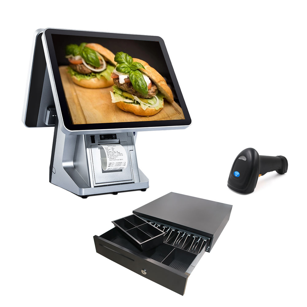 Cash Drawer Pos - 15인치 올인원 시스템 윈도우 10 약국용