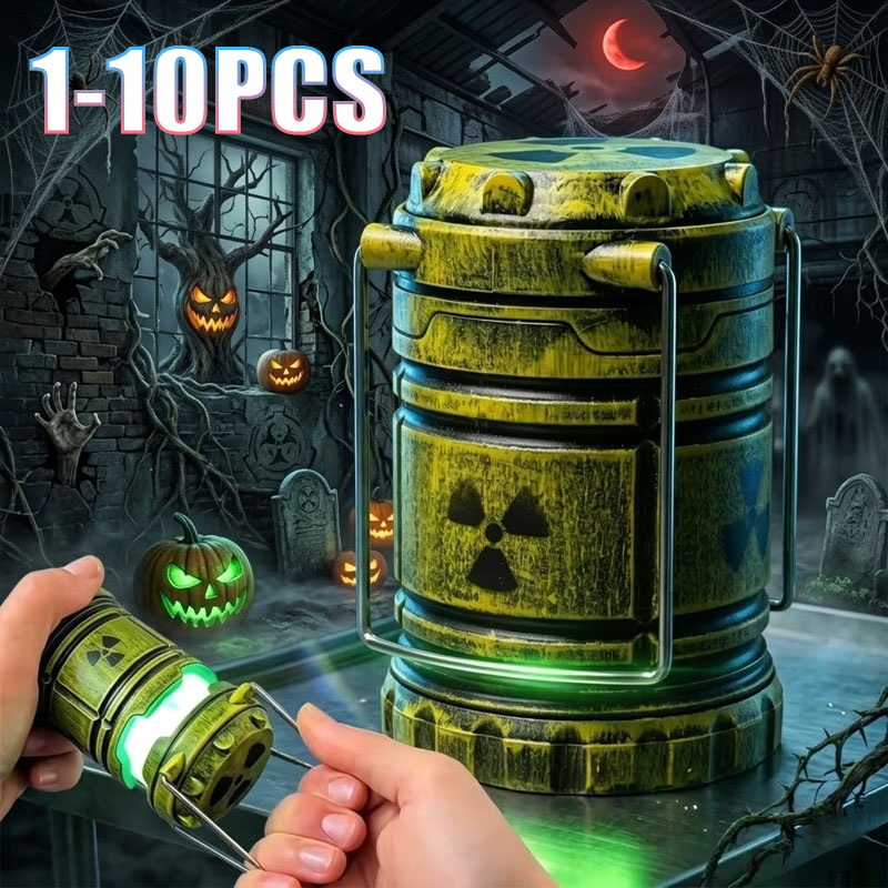Office Tech And Gadgets - 1-10PCS 할로윈 캠핑을위한 미니 핵광 랜턴