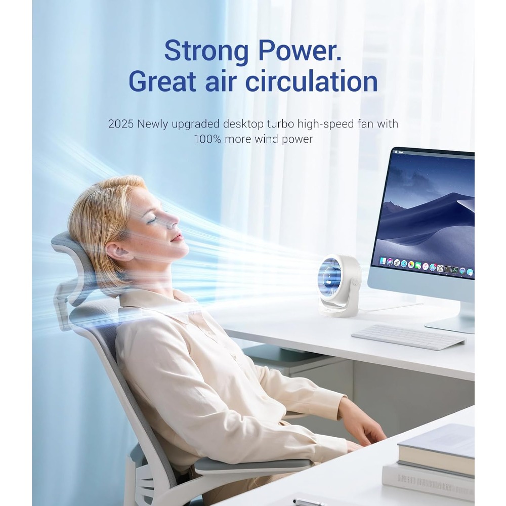 USB 데스크 터보 팬, 초저소음 미니 데스크 팬, 강 - Office Tech And Gadgets 리뷰 및 가격
